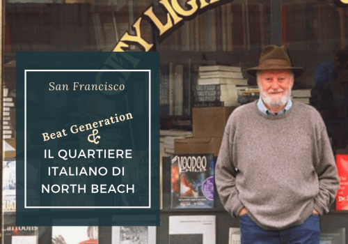 Ferlinghetti davanti alla sua libreria