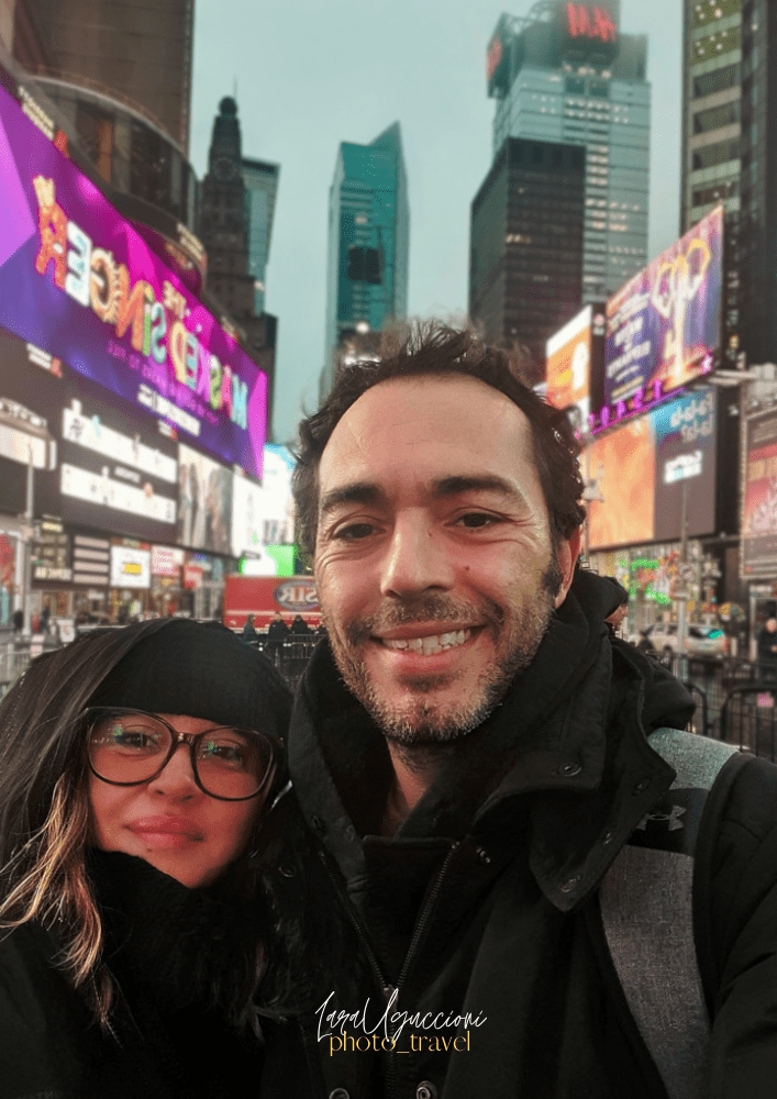 foto di paolo ed io a Time Square